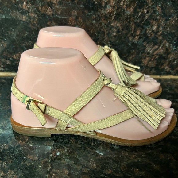 KATE SPADE clorinda leather flat tassel sandal size 5.5 - Picture 2 of 7